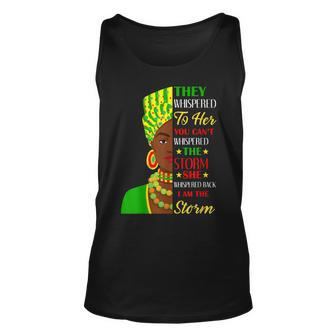 Junenth Black History Month African Woman I Am The Storm Unisex Tank Top | Mazezy
