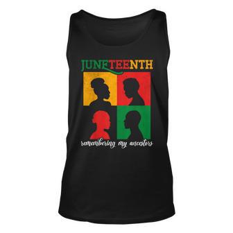 Junenth Remembering My Ancestors 1865 African American Unisex Tank Top - Thegiftio