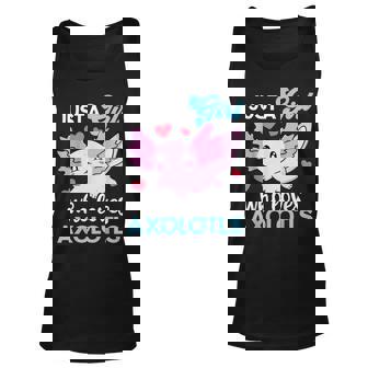 Just A Girl Who Loves Axolotls Cute Kawaii Anime Axolotl Unisex Tank Top | Mazezy