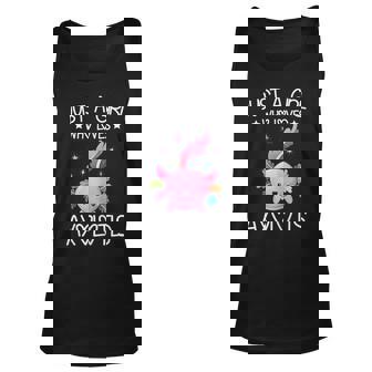 Just A Girl Who Loves Axolotls Kawaii Axolotls Lover Girls Unisex Tank Top | Mazezy