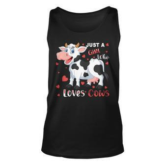 Just A Girl Who Loves Cows Design For A Girl Loves Cows Unisex Tank Top | Mazezy DE