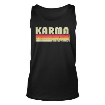 Karma Name Personalized Retro Vintage 80S 90S Birthday Unisex Tank Top - Seseable