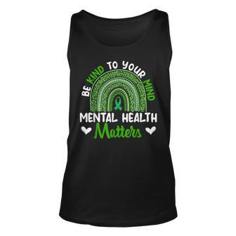 Be Kind To Your Mind Mental Health Awareness Rainbow Womens Tank Top | Mazezy
