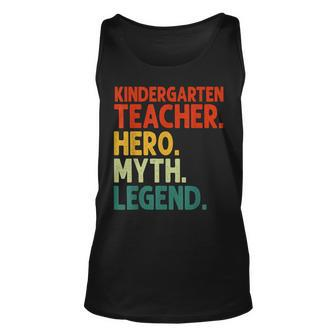 Kindergarten Lehrer Held Mythos Legende Vintage Lehrertag Tank Top - Seseable