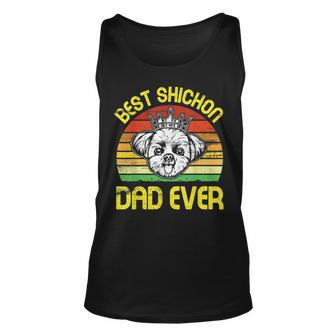 King Dog Best Shichon Dad Ever Vintage Retro Father Unisex Tank Top - Seseable
