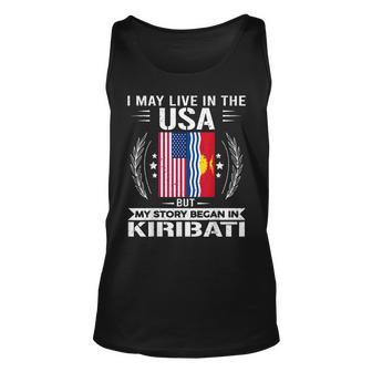 Kiribati Kiribati Usa Flags My Story Began In Kiribati Unisex Tank Top | Mazezy