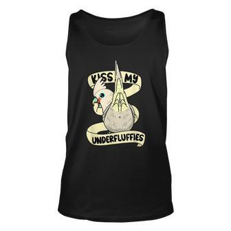 Kiss My Parrot Underfluffies I Goffins Unisex Tank Top | Mazezy