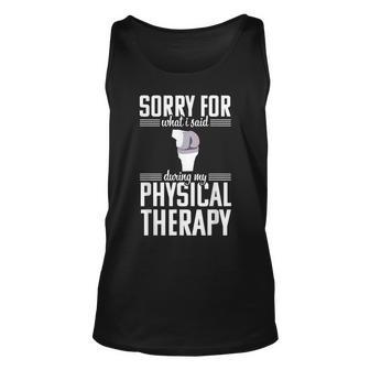 Knee Replacement Funny Therapy Surgery Recovery Arthroplasty Unisex Tank Top - Seseable