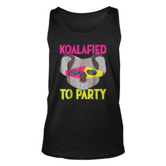 Koalafied To Party Funny Animal Pun Koala Men Women Tank Top Graphic Print Unisex - Thegiftio UK