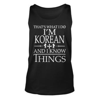 Korean People Know Things Unisex Tank Top - Seseable