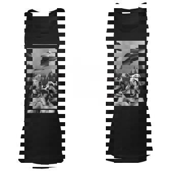 Labrador Selfie Funny Two Scaredy-Dogs And Ufos In Forest Unisex Tank Top - Thegiftio UK
