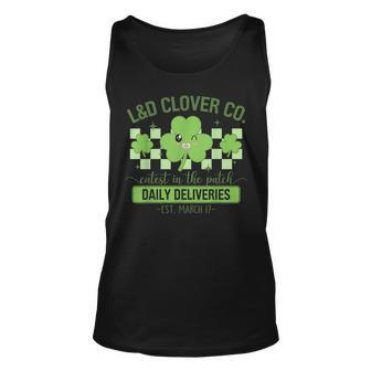 L&D Clover Co Funny St Patricks Day Labor And Delivery Unisex Tank Top - Seseable