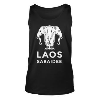 Laos Erawan 3 Headed Elephant Funny Laotian Gift Unisex Tank Top - Seseable