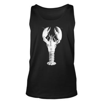 Large Maine Lobster In White Unisex Tank Top | Mazezy
