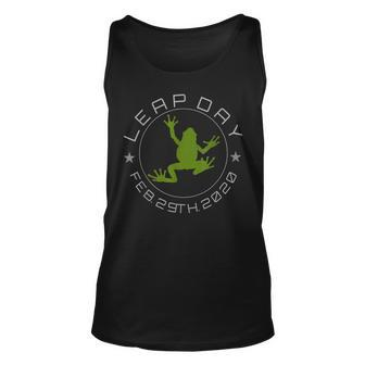 Leap Day Birthday 2020 Funny Frog Leap Year Birthday Unisex Tank Top | Mazezy
