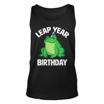 Leap Year 2020 Funny Frog Birthday Gift February 29 Unisex Tank Top | Mazezy