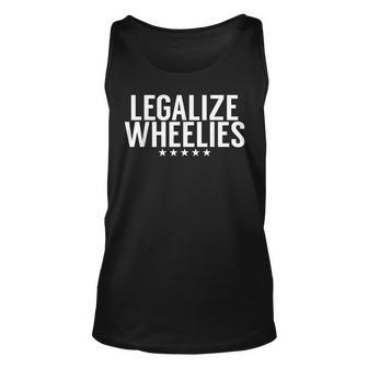 Legalize Wheelies Funny Motorcycle Unisex Tank Top - Seseable