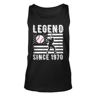 Legend Baseballspieler Seit 1970 Pitcher Strikeout Baseball Tank Top - Seseable