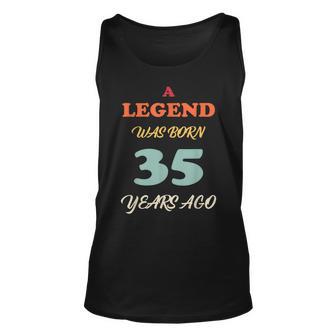 A Legend Was Born Jahrestag Vintage Farben Tank Top - Seseable