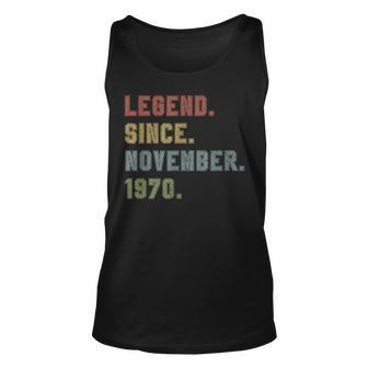 Legend Since November 1970 49Th Birthday 49 Years Old Tank Top | Mazezy