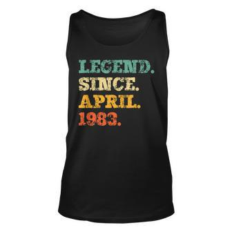 Legend Since April 1983 Funny 40Th Birthday 40 Years Old Unisex Tank Top | Mazezy UK