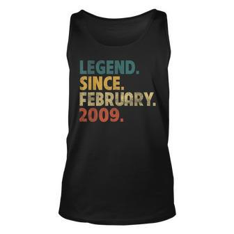 Legend Since February 2009 14Th Birthday 14 Year Old Gift Unisex Tank Top - Seseable