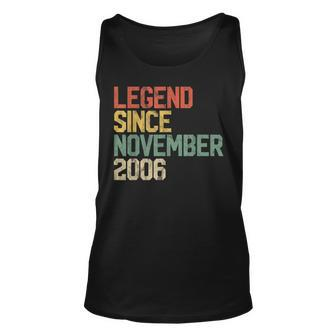 Legend Since November 2006 13Th Birthday Gift 13 Year Old Unisex Tank Top | Mazezy