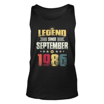 Legende Seit 1986 Unisex TankTop zum 33. Geburtstag für Männer und Frauen - Seseable