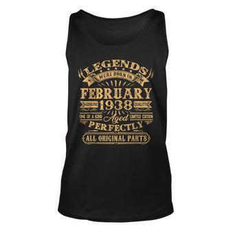 Legenden Februar 1938 - 85. Geburtstag Mann V3 Unisex TankTop, Retro Design - Seseable