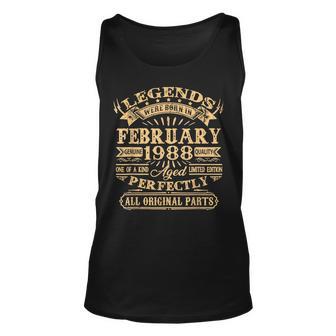 Legenden Februar 1988 35. Geburtstag Unisex TankTop für Männer - Seseable