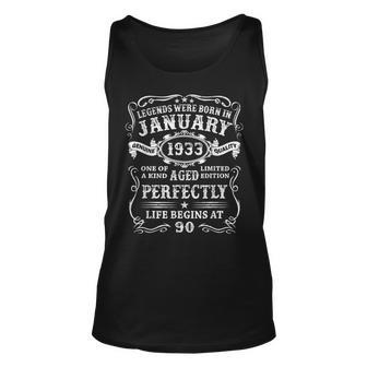 Legenden Wurden Im Januar 1933 Geschenk 90 Geburtstag Mann V6 Tank Top - Seseable