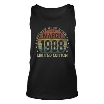 Legenden Wurden Im März 1988 Geschenk 35 Geburtstag Mann Tank Top - Seseable