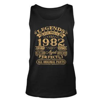 Mens Legends Were Born In 1982 40 Years Old 40Th Birthday Tank Top | Mazezy