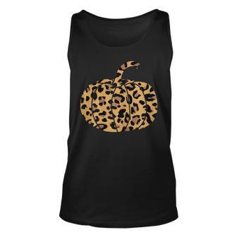 Leopard Cheetah Print Pumpkin Cute Womens Fall Autumn Gift Men Women Tank Top Graphic Print Unisex - Thegiftio UK