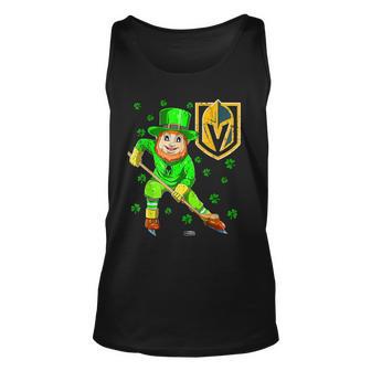 Leprechaun Hockey St Patricks Day Team Vegas-Golden-Knight Unisex Tank Top | Mazezy