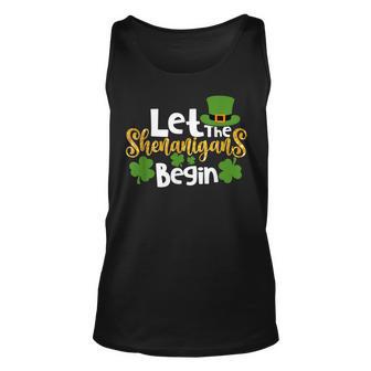 Let The Shenanigans Begin Irish St Patricks Day Costume Unisex Tank Top - Thegiftio UK