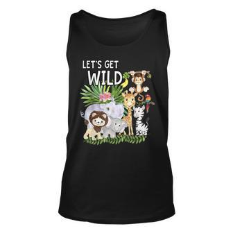 Lets Get Wild Zoo Animals Safari Party A Day At The Zoo Unisex Tank Top - Seseable