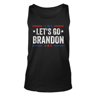 Lets Go Brandon Anti Liberal Us Flag Unisex Tank Top | Mazezy