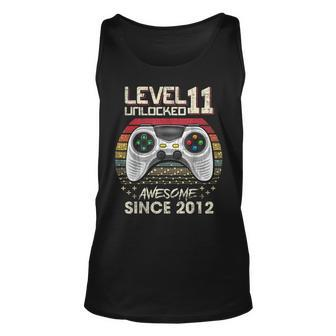 Level 11 Unlocked Awesome Since 2012 11Th Birthday Gaming V2 Unisex Tank Top - Seseable