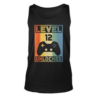 Level 12 Unlocked Video Gamer 12Th Birthday Gaming Gift Unisex Tank Top - Thegiftio UK