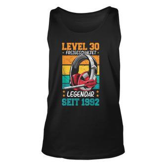 Level 30 Jahre Geburtstags Mann Gamer 1992 Geburtstag Tank Top - Seseable