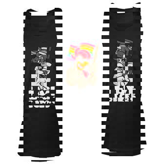 Lgbt Rainbow Flag Rooster Pun I Love Peckers Gay Chicken Dad Unisex Tank Top - Thegiftio