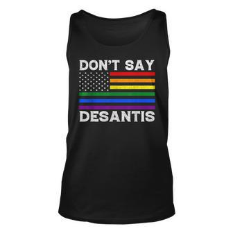 Lgbtq Pride Dont Say Desantis Florida Say Gay Anti Desantis Tank Top | Mazezy