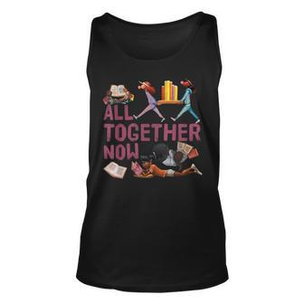 Library Books Librarian All Together Now Summer Reading Unisex Tank Top - Thegiftio UK