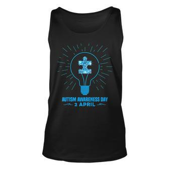 Light It Up Blue Autism Awareness Day Shirts 2020 Unisex Tank Top | Mazezy AU