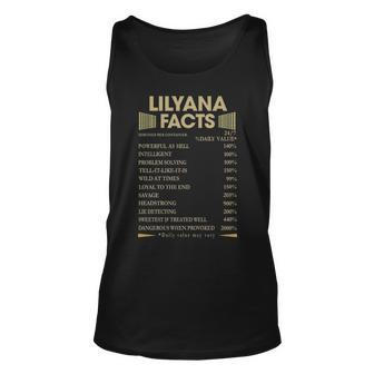 Lilyana Name Gift Lilyana Facts Unisex Tank Top - Seseable