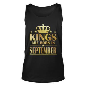 Limited Edition Kings Are Born In September Unisex Tank Top - Monsterry UK