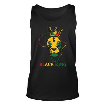 Lion Black King African American Black History Month Pride Unisex Tank Top - Seseable