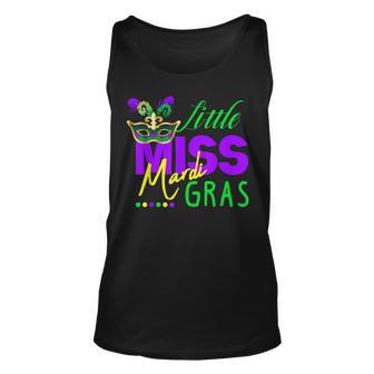 Little Miss Mardi Gras Jester Hat Mardi Beads New Orleans Unisex Tank Top - Seseable