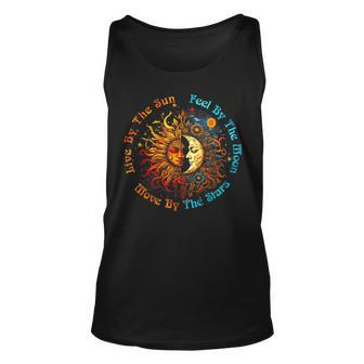 Live By The Sun Feel By The Moon Move By The Stars Unisex Tank Top | Mazezy